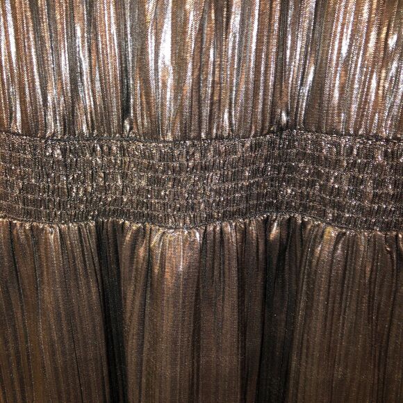 NWT Addison Evening Silver Metallic Dress Size 14 High Neck Glamour Maxi Formal - Picture 10 of 15